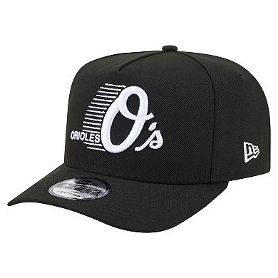 Men's New Era Black Baltimore Orioles Motion A-Frame 9FIFTY Snapback Hat