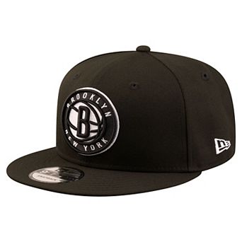 Men's New Era Black Brooklyn Nets Team 9FIFTY Snapback Hat