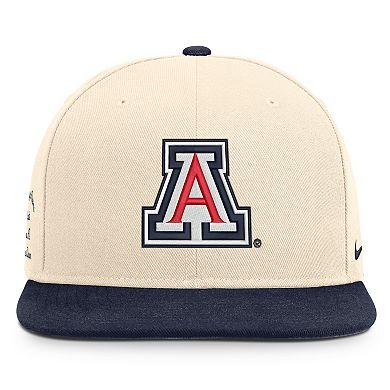 Unisex Nike Natural/Navy Arizona Wildcats Campus Prep Snapback Hat