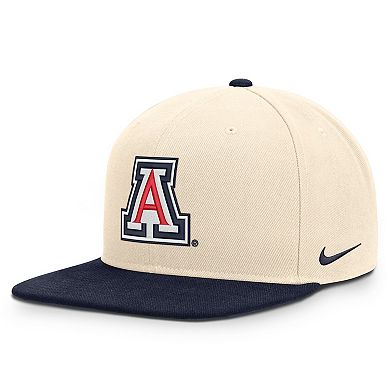 Unisex Nike Natural/Navy Arizona Wildcats Campus Prep Snapback Hat