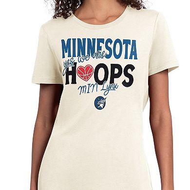 Women's Starter Oatmeal Minnesota Lynx Endzone T-Shirt
