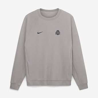 Men's Nike Gray Ohio State Buckeyes Premium Performance Raglan Dri-FIT Sweatshirt