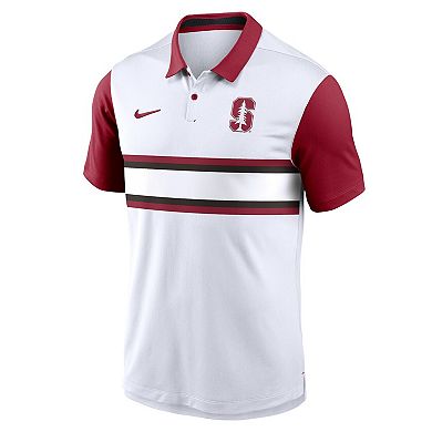 Men's Nike White/Cardinal Stanford Cardinal Primetime Campus Pattern Vapor Dri-FIT Polo