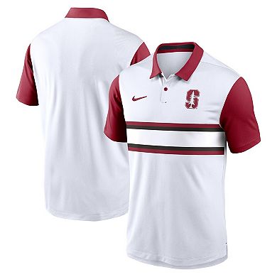 Men's Nike White/Cardinal Stanford Cardinal Primetime Campus Pattern Vapor Dri-FIT Polo