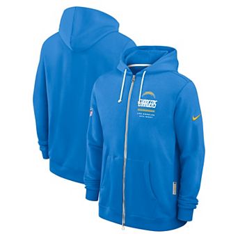 Men's Nike Powder Blue Los Angeles Chargers Sideline Standard Issue Dri-FIT Full-Zip Hoodie