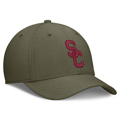 Men's Nike Olive USC Trojans Primetime Swooshflex Dri-FIT Hat