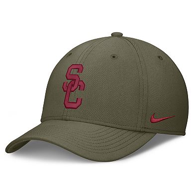 Men's Nike Olive USC Trojans Primetime Swooshflex Dri-FIT Hat