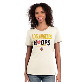 Women's Starter Oatmeal Los Angeles Sparks Endzone T-Shirt