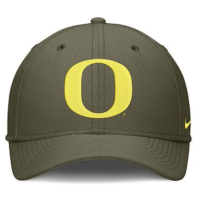 Men's Nike Olive Oregon Ducks Primetime Swooshflex Dri-FIT Hat