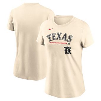 Women's Nike Cream Texas Rangers City Connect Wordmark T-Shirt