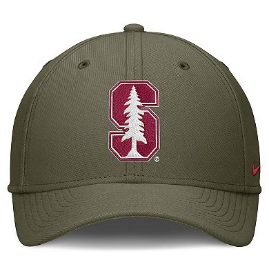 Men's Nike Olive Stanford Cardinal Primetime Swooshflex Dri-FIT Hat