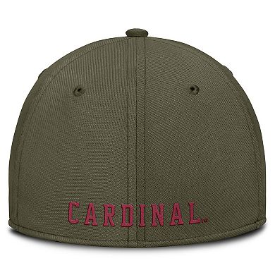 Men's Nike Olive Stanford Cardinal Primetime Swooshflex Dri-FIT Hat