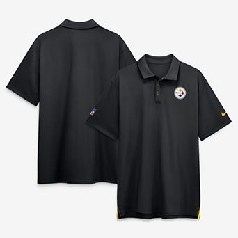 Men's Nike Black Pittsburgh Steelers Sideline Tour Dri-FIT Polo