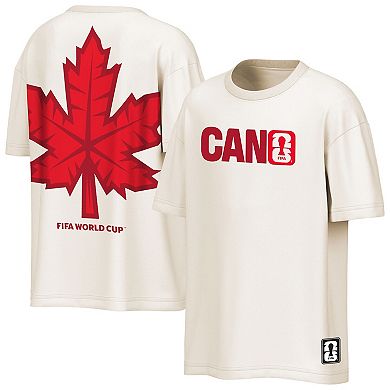 Men's Outerstuff Cream Canada FIFA World Cup 2026 Livery Oversized T-Shirt