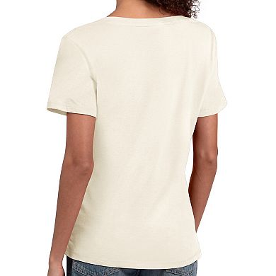 Women's Starter Oatmeal Portland Fire Endzone T-Shirt