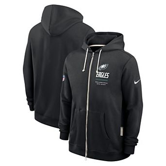 Men's Nike Black Philadelphia Eagles Sideline Standard Issue Dri-FIT Full-Zip Hoodie