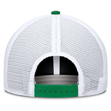 Unisex Nike Green/White Oregon Ducks Primetime Arched Trucker Adjustable Hat