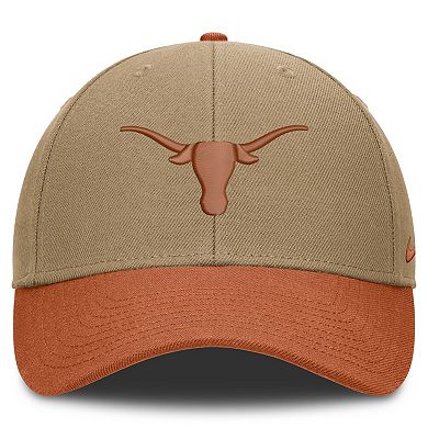 Unisex Nike Beige/Texas Orange Texas Longhorns Primetime Rise Dri-FIT Adjustable Hat