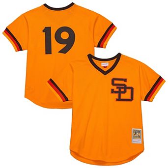 Men's Mitchell & Ness Tony Gwynn Gold San Diego Padres Big & Tall Cooperstown Mesh Batting Practice Jersey