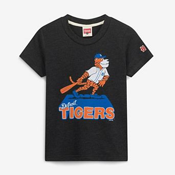 Youth Homage Charcoal Detroit Tigers Mascot Tri-Blend T-Shirt