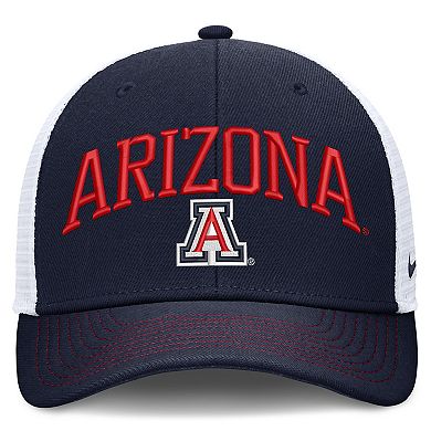 Unisex Nike Navy/White Arizona Wildcats Primetime Arched Trucker Adjustable Hat