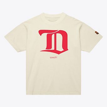 Men's Mitchell & Ness Cream Detroit Red Wings Core Vintage Logo T-Shirt