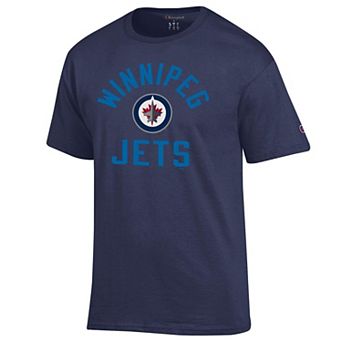 Men's Champion Navy Winnipeg Jets Primary Logo Jersey T-Shirt