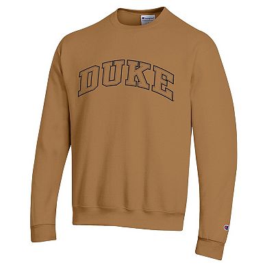 Men's Champion Brown Duke Blue Devils Latte Fleece Sweatshirt