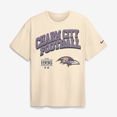 Men's Nike Natural Baltimore Ravens Vintage Mod Blown Away Max90 T-Shirt