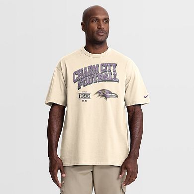 Men's Nike Natural Baltimore Ravens Vintage Mod Blown Away Max90 T-Shirt