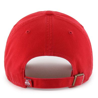 Men's '47 Scarlet Ohio State Buckeyes Clean Up Adjustable Hat