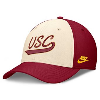 Men's Nike Natural/Crimson USC Trojans Legacy Swooshflex Dri-FIT Hat