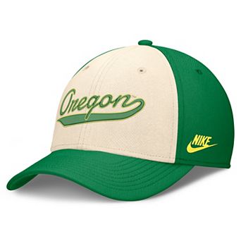 Men's Nike Natural/Green Oregon Ducks Legacy Swooshflex Dri-FIT Hat