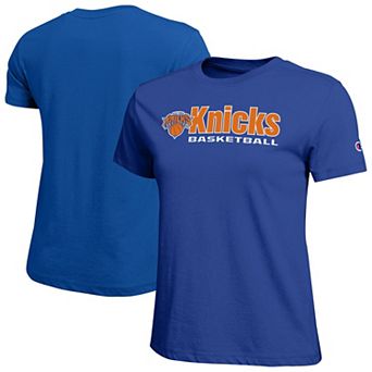 Women's Champion Blue New York Knicks Basketball T-Shirt