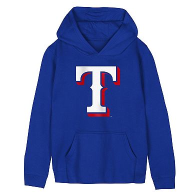 Preschool Outerstuff Royal Texas Rangers Primary Logo Fleece Hoodie