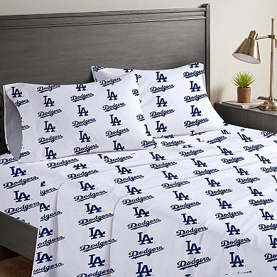 Pegasus Los Angeles Dodgers Four-Piece Queen Sheet Set