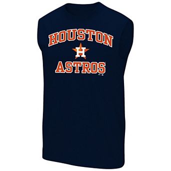 Men's Fanatics Navy Houston Astros Big & Tall Heart & Soul Muscle Tank Top