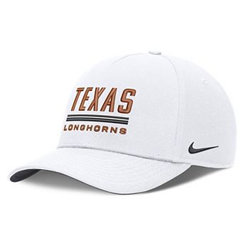 Men's Nike White Texas Longhorns 2026 Sideline Dri-FIT Rise Adjustable Hat