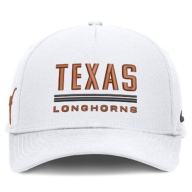 Men's Nike White Texas Longhorns 2026 Sideline Dri-FIT Rise Adjustable Hat