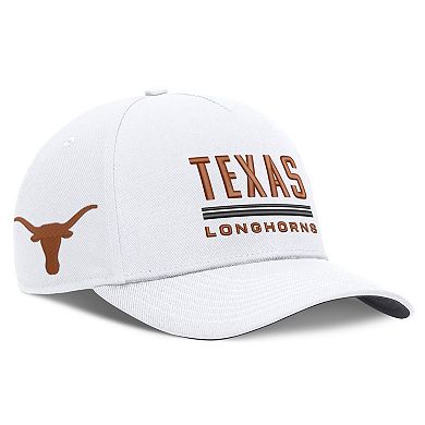 Men's Nike White Texas Longhorns 2026 Sideline Dri-FIT Rise Adjustable Hat