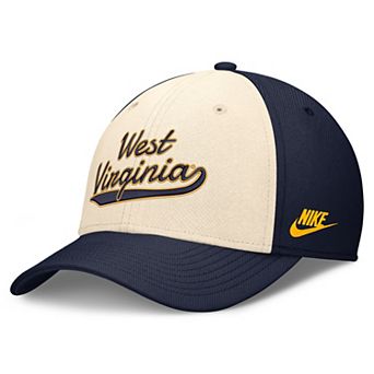 Men's Nike Natural/Navy West Virginia Mountaineers Legacy Swooshflex Dri-FIT Hat