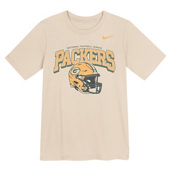 Preschool Nike Natural Green Bay Packers Vintage Easy Lane T-Shirt