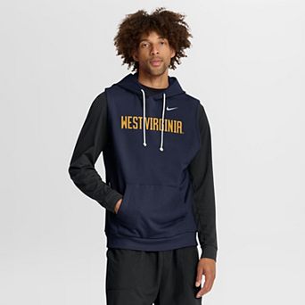 Men's Nike Navy West Virginia Mountaineers 2026 Sideline Sleeveless Dri-FIT Hoodie