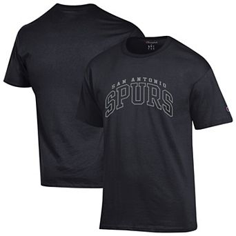 Men's Champion Black San Antonio Spurs Jersey Cotton T-Shirt