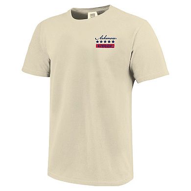 Men's Cream Arkansas Razorbacks Uncle Sam Mascot T-Shirt