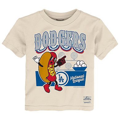 Toddler Mitchell & Ness Cream Los Angeles Dodgers Step Back Up T-Shirt