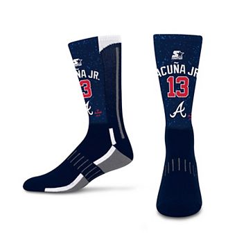 Youth Starter Ronald Acu̱a Jr. Navy Atlanta Braves Jersey Arch Crew Socks