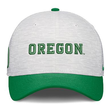 Unisex Nike White/Green Oregon Ducks Primetime Rise Adjustable Hat