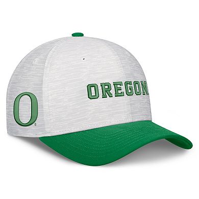 Unisex Nike White/Green Oregon Ducks Primetime Rise Adjustable Hat