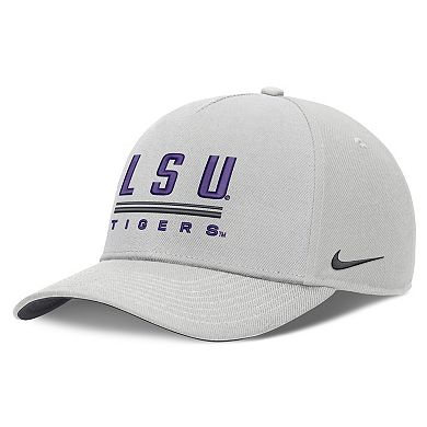 Men's Nike Gray LSU Tigers 2026 Sideline Dri-FIT Rise Adjustable Hat